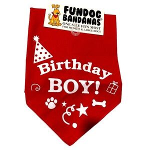 NWT Pet Dog Birthday Boy Fun Dog Bandana SZ. Medium/Large.